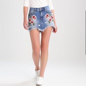 Free People Denim Skirt